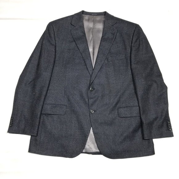 Ing Loro Piana Collection Gray Shepards Check Wool Blazer Sport Coat Jacket 46R - Picture 1 of 5
